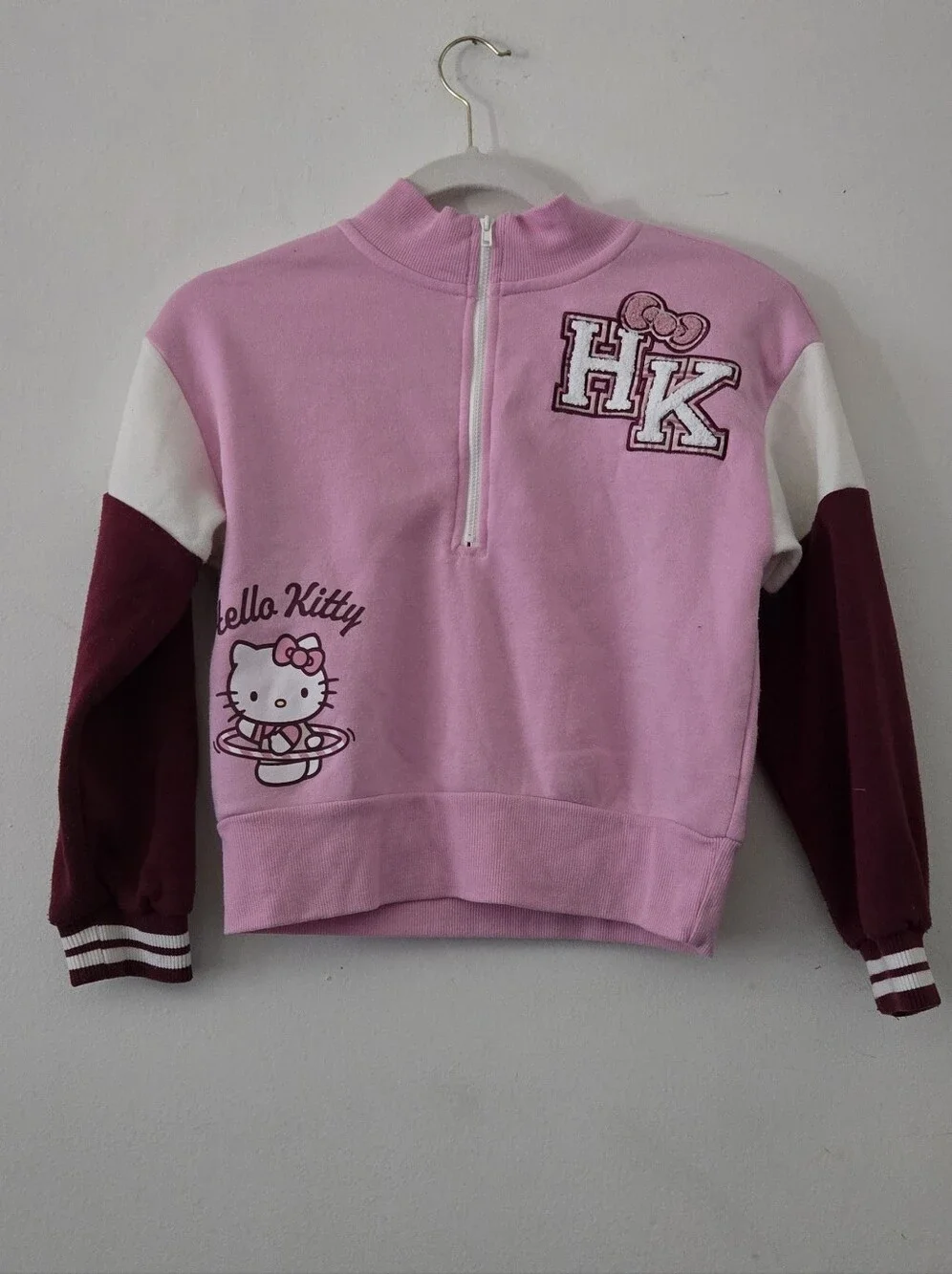 Girls Hello Kitty and Friends Sanrio Quarter Zip Pullover Sweatshirt L (10/12)